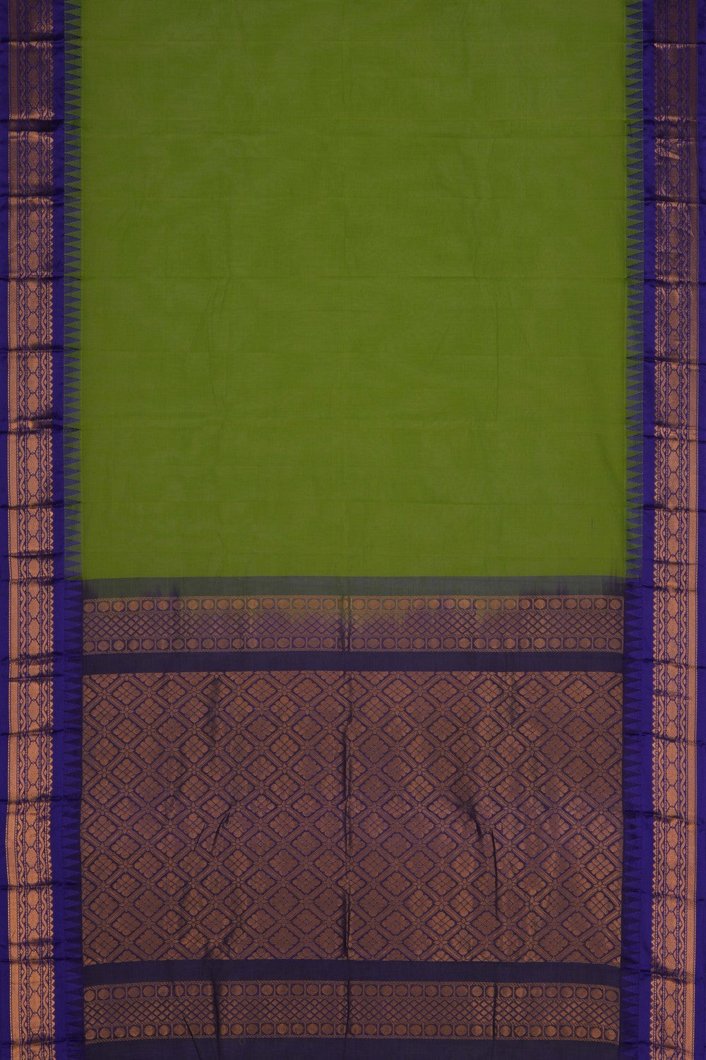 Image of Gadwal Cotton Green Saree